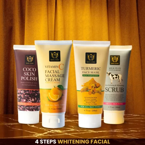 Derma Secret Whitening Facial Kit (4 Steps) - Brighten, Nourish & Glow Naturally
