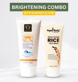 Brightening Rice Facewash with SPF 60 Sunblock Combo