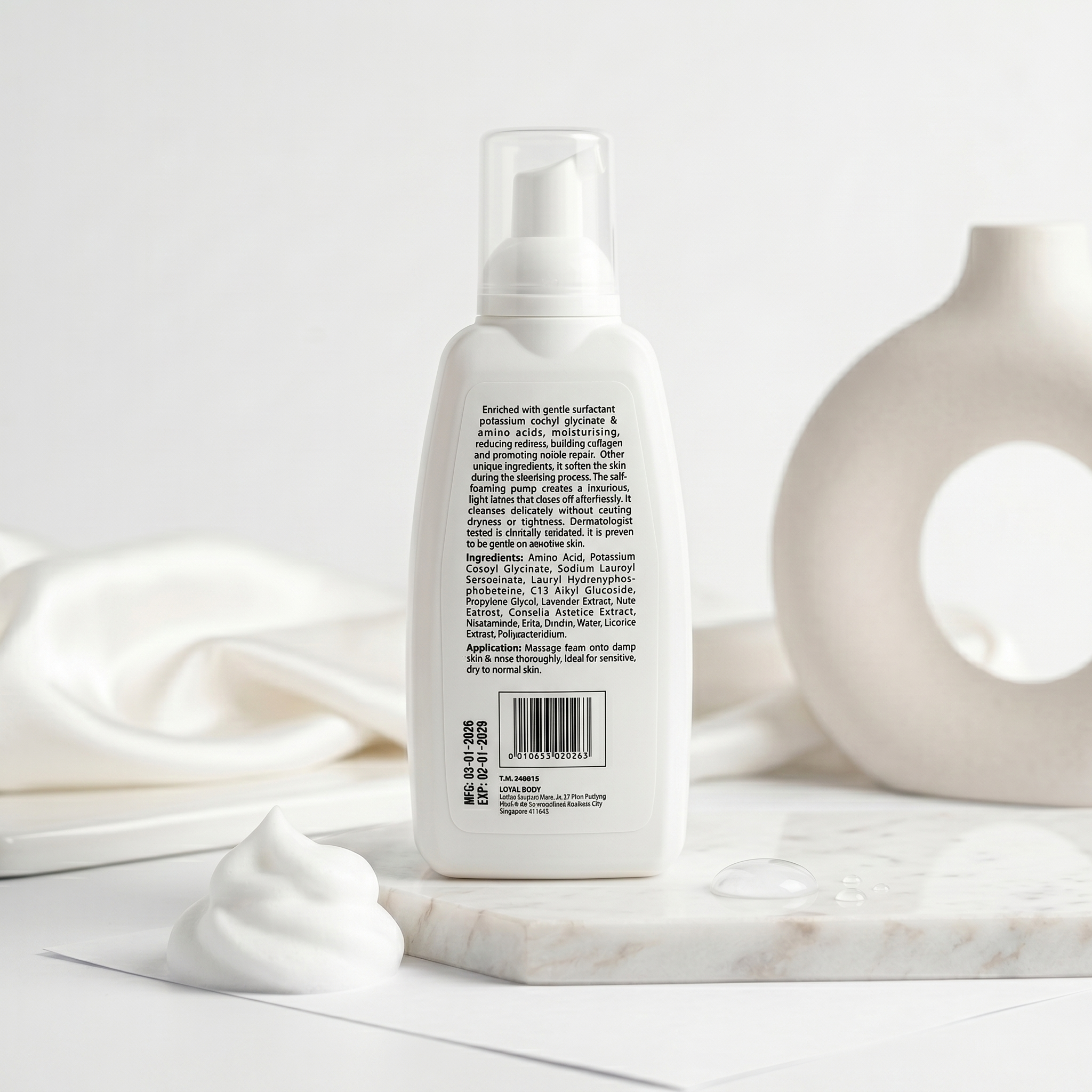 Derma Secret Velvet Touch Facewash – Gentle Foaming Cleanser for Sensitive & Dry Skin (Ingredients and details)